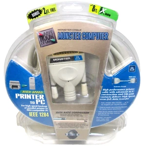 New Monster Cable 8ft. High Speed IEEE 1284 Printer to PC Cable - Picture 1 of 2