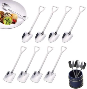 8 Pcs Stainless Steel Ice Cream Spade Spoon Spoon Coffee Spoon Stirring Shovel - Picture 1 of 3