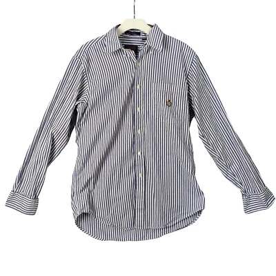 Camisa Chaps Ralph Lauren Cresta Rayas Abotonada Manga Larga Hombres Talla 16 34/35 Foto 1 de 4