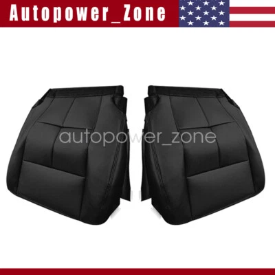 For 07-14 Lincoln Navigator Driver Passenger Bottom Leather Seat Cover Black - Image 1 of 4