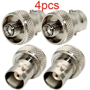 4PC SMA Female Jack To BNC Female Jack RF Coaxial Connector Adapter - Picture 1 of 5