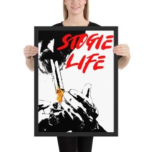 Stogie Life Urban Art Cigar Framed poster. Perfect For Man Cave. - Picture 1 of 11