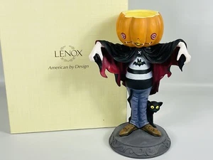 Lenox Spooky Pumpkin Halloween Keramik Windlicht Teelicht Kerzenhalter in Box - Bild 1 von 7