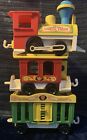 70S Vintage 1973 Fisher Price Little People Circus Train Engine Caboose Car Set