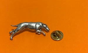 GALGO PLATA PIN DE PELTRE PIN INSIGNIA BROCHE SOLAPA BOLSA DE REGALO PERROS AMANTES CUMPLEAÑOS - Imagen 1 de 2