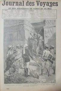 JOURNAL DES VOYAGES N° 611 de 1889 INDE ANGLAISE SACRIFICE HUMAIN SORCIER  - Bild 1 von 1