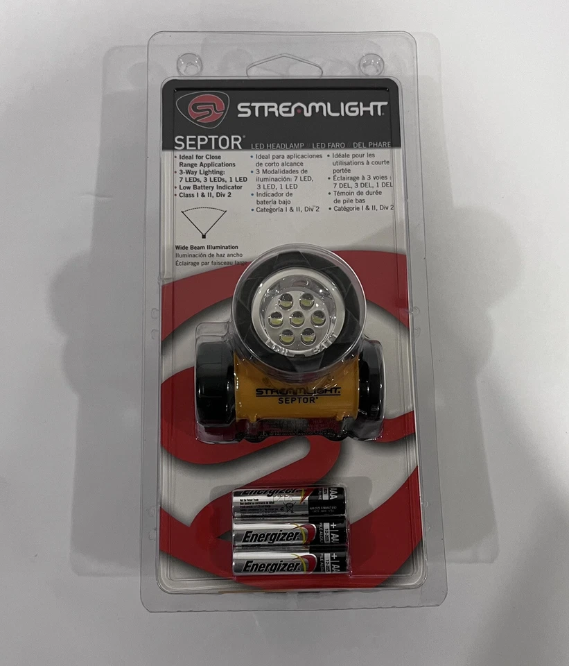 Farol de LED Streamlight Septor IPX4 resistente à água NOVO - Imagem 1 de 4