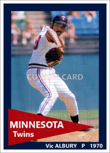 Vic Albury - 1975 Minnesota Twins - 2.5 x 3.5 custom card (blank back) - Picture 1 of 1