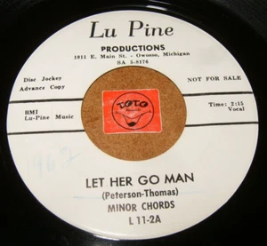 MINOR CHORDS - LET HER GO MAN - MANY A DAY / LISTEN - DOO WOP SOUL POPCORN - Picture 1 of 2