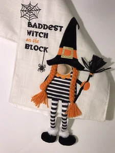 Halloween Wichtel Hexenhut Tischläufer Besen Spinnennetz Urlaub Küche Haus NEU - Bild 1 von 6