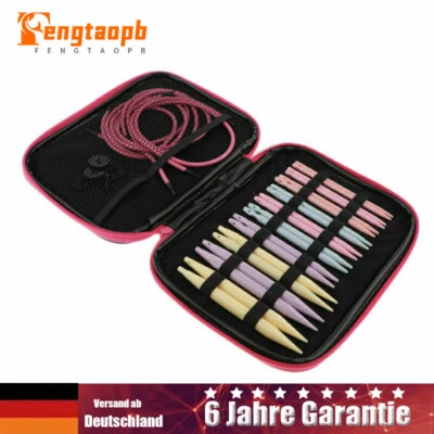20X Stricknadel Rundstricknadeln Set Austauschbar Nadelkopf Ergonomische Griffe - Bild 1 von 4