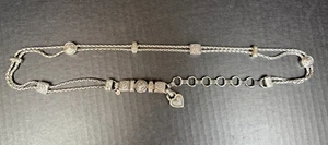 Brighton Double Chain Silver Tone Belt Size S VTG *READ - Picture 1 of 8
