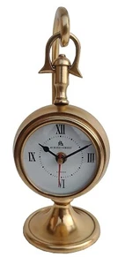 Nautical Hanging Tabletop Clock 10 Inch Antique Aluminum Timepiece for Home - Picture 1 of 5