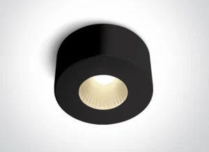One Light 12107V/B/W 7W 3000K RUNDE AUFBAULEUCHTE schwarz - Foto 1 di 3