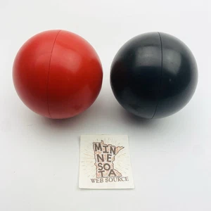 2 Knex Balls Red Brown Big Ball Factory K'NEX Replacement Parts 46mm - Picture 1 of 4