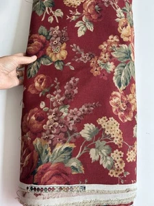 Vintage Richloom Platinum Collection 14 Full Yrds Floral Upholstery Fabric Roses - Picture 1 of 5