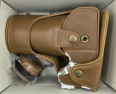 Estuche y correa de cuero para cámara Mega Gear Top Grain Ever Ready (marrón claro) Foto 1 de 3