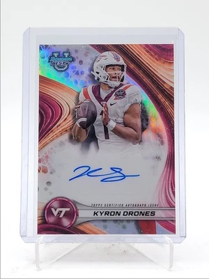 KYRON DRONES 2024 BOWMAN UNIVERSITY BEST AUTOGRAPH REFRACTOR AUTO Q5902 - Image 1 of 2