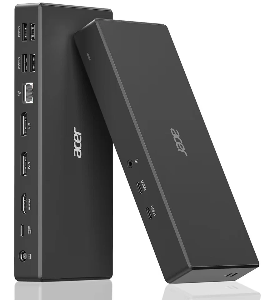 Docking station USB-C Acer 11 em 1 4K@60Hz monitor triplo DP+HDMI Ethernet - Imagem 1 de 4