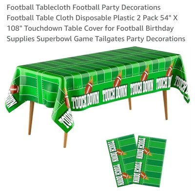 Mantel de fútbol decoraciones de fiesta mantel de fútbol desechable 54X108 Foto 1 de 3