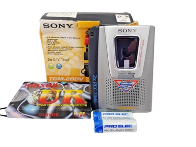 Sony Pressman TCM-20DV Voice Recorder Standard Cassette Player Dictaphone Dictat - Image 1 of 4