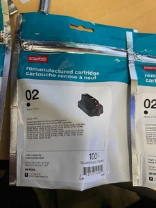 LD 3PK Replacement HP02 Ink Cartridge C8721WN Black PhotoSmart C5180 C6180 C6280 - Picture 1 of 1