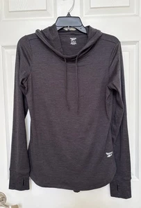 Reebok Womens Hoodie Pullover Black Heather Size Small - Picture 1 of 4