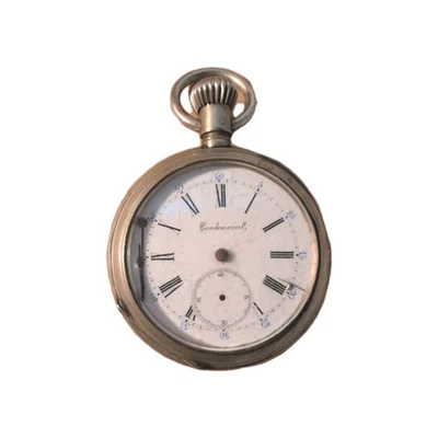 Antiguo Reloj Bolsillo Cruz y Beguelin Centenario 1776-1876 con Estuche Único Foto 1 de 4