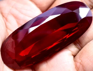 Natural 144.10 Ct Blood Red Ruby Mozambique GGL Certified Loose Gemstone - Picture 1 of 13
