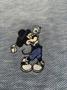 Divots Premium Disney Polo 2XL Embroidery Mickey Mouse Golf Blue Chambray Cotton - Picture 1 of 18