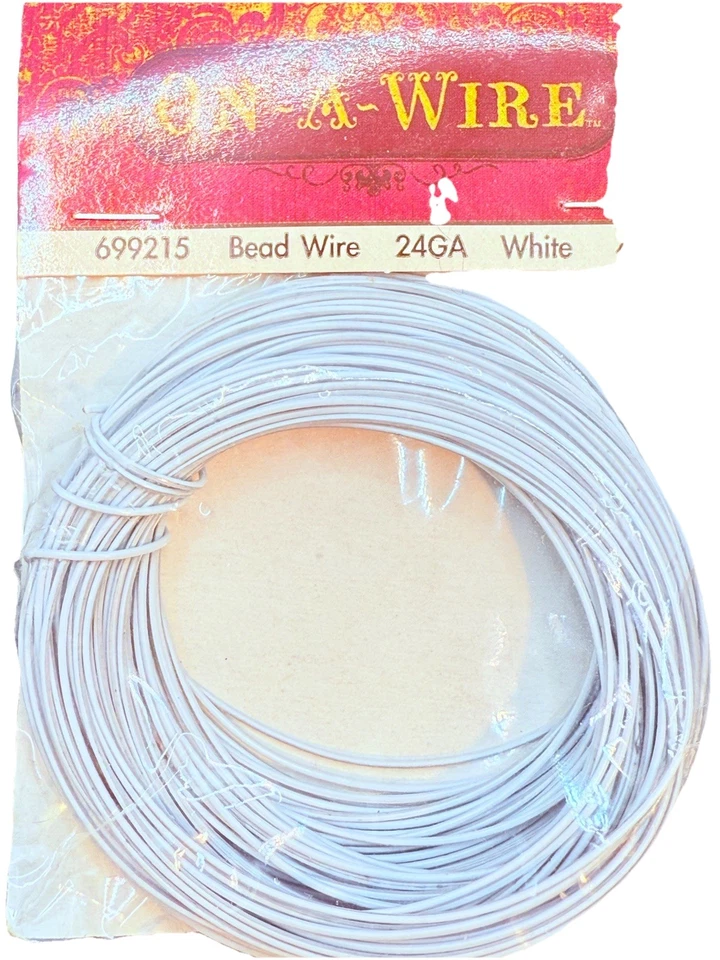 On A Wire Faux Leather Beading Cord White 40ft - Изображение 1 из 1