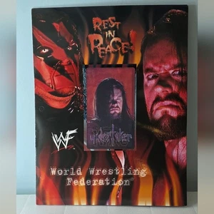 Vintage 1998 WWF Folder Kane & Undertaker With a centered Lenticular Image - Picture 1 of 5