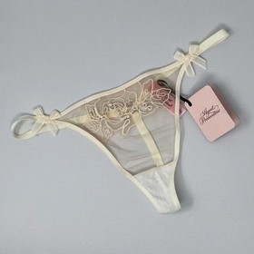 Agent Provocateur Lindie Nude Ivory Thong AP4 Large NWT