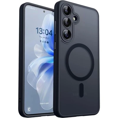 COOLGADGET MagSafe Hülle für Samsung Galaxy S24 FE Schutzhülle Silikon Case Kameraschutz