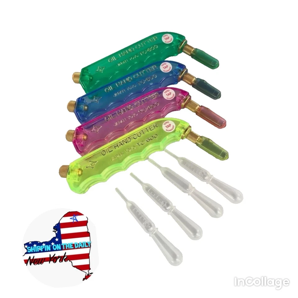 Toyo TC600 SUPERCUTTER GLASS CUTTER BLUE pink Blue green OIL CUTTER
