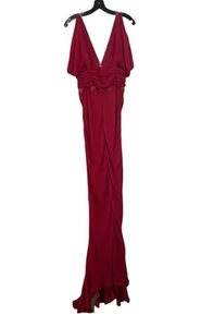 Vestido largo rojo carmesí talla 2 de J. Mendel - Imagen 1 de 6