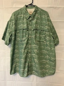 Camisa LL Bean Para Hombre XXL Pez Ventilado Estampado Bordado por Todas Partes - Imagen 1 de 12