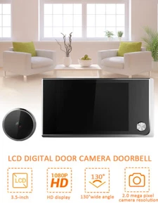 Digital Smart 3.5'' Peephole Video Intercom Doorbell Security Camera Door Viewer - Picture 1 of 20