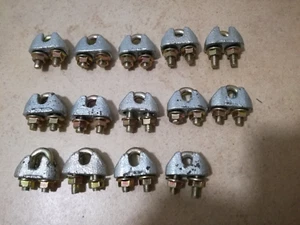 Drahtseilklemmen Bügelklemmen verzinkt, für Drahtseile 5mm, 14 Stück - Bild 1 von 5