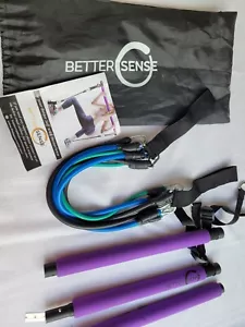 Juego de ejercicios Better Sense Fitness barra de Pilates y bandas de resistencia 20 30 40 libras - Imagen 1 de 9