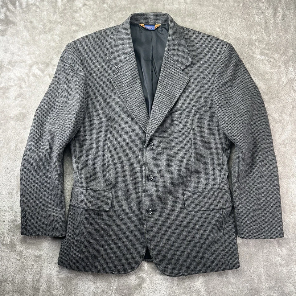 Jaqueta masculina PENDLETON 100% lã blazer terno tamanho 40r tweed - Imagem 1 de 4
