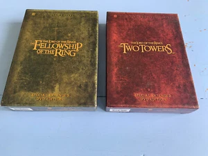 Lord of the Ring Extended DVD Sets Fellowship Of The Ring Two Towers Excellent - Picture 1 of 12