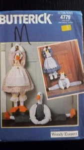 Butterick 4779 Cow & Duck Draft Stop Decoration 30" high Pattern - Imagen 1 de 2