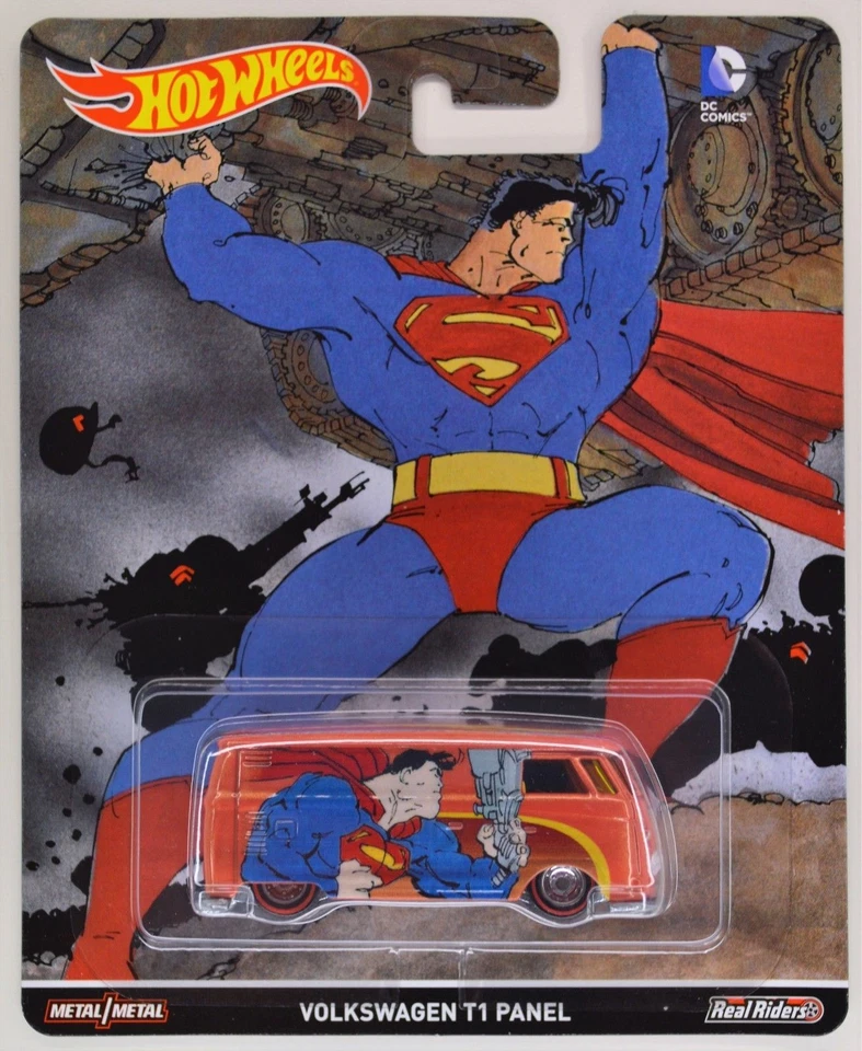 Hot Wheels 2017 Pop Culture VW VOLKSWAGEN T1 PANEL BUS Superman V;S Batman - Image 1 of 1