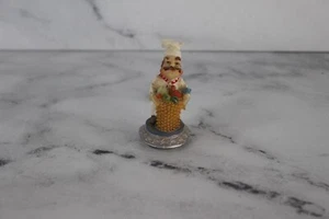 Chef Figurine Mini White Hat Cook Decor - Picture 1 of 3