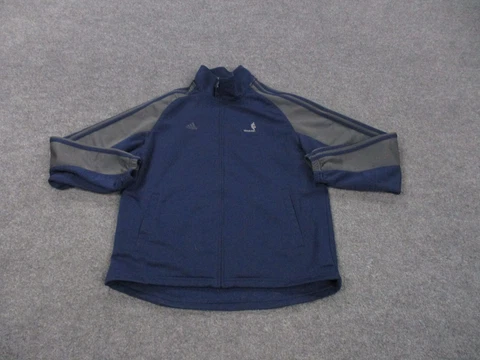 Memphis Grizzlies Jacket Adult M Blue NBA Full Zip Mock Neck Logo Adidas Mens Cover