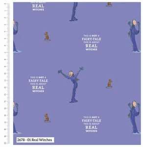 Fat Quarter Roald Dahl The Witches Real Witches 100% Cotton Fabric - Picture 1 of 1