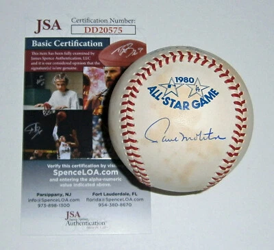 BREWERS Paul Molitor signed 1980 All-Star Game baseball JSA COA AUTO Autographed - Image 1 of 3