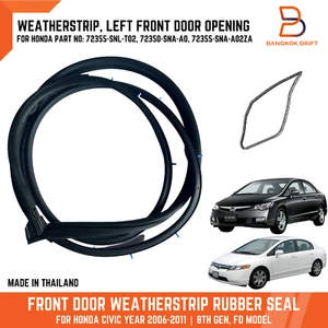 LEFT LH FRONT DOOR WEATHERSTRIP RUBBER SEAL FOR HONDA CIVIC FD 06-11 SEDAN 4DRS - Picture 1 of 8