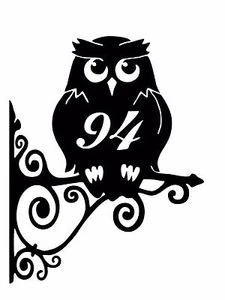 Decoración de pared "búho" como bonito semáforo floral o a petición con su número de casa  - Imagen 1 de 10